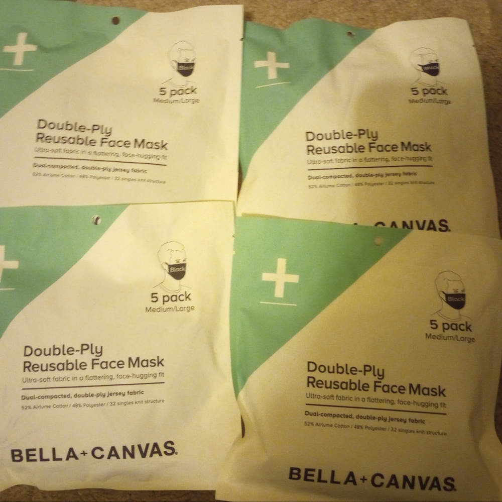 Bella + Canvas Double Layered Reusable Face Masks